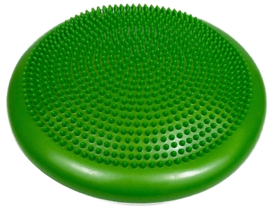 Балансировочная массажная подушка EasyFit темно-зеленая (сенсомоторный массажный балансировочный диск для баланса и массажа)