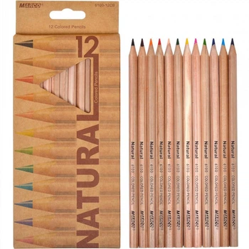 Олівці 12 кольорів шестигранні/кедр Natural - Cedarlite Marco, 6100-12CB