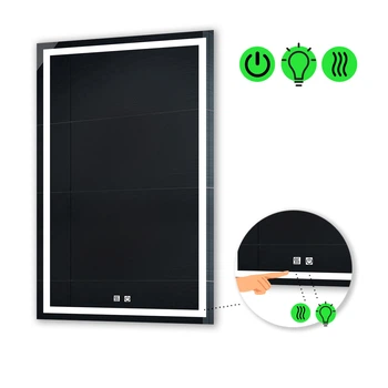 LED-зеркало 80x70см, с двумя сенсорами и подогревом, модель Karnet (karnet56)