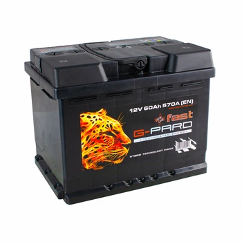 Акумулятор G-Pard Fast 60 Ah/12V "1" (+ слева)