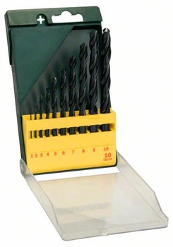 Набор сверл по металлу Bosch Promoline HSS-R 1-10 мм, 10 шт (2607019442)