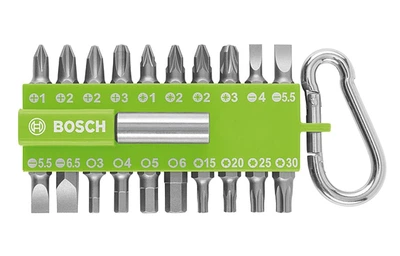 Набор насадок Bosch для завинчивания с карабином (салатовый), 21 шт (2607002823)