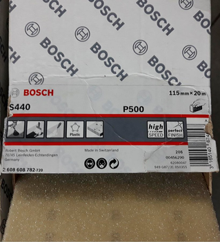 Шліфувальний папір Bosch S440 115х115 мм K500 (2608608782)