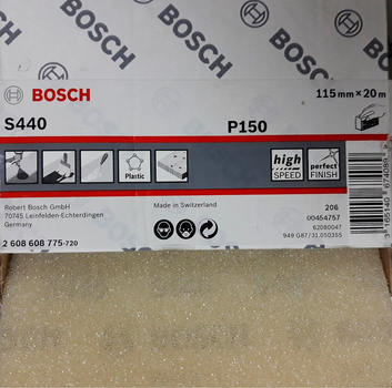 Шліфувальний папір Bosch S440 115х115 мм K150 (2608608775)