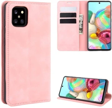 Чохол Taba Retro-Skin для Samsung Galaxy Note 10 Lite / N770 книга шкіра PU з візитницею рожевий