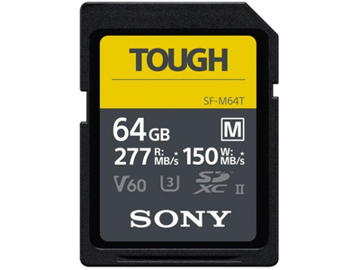Карта памяти Sony 64GB SDXC C10 UHS-II U3 V60 R277/W150MB/s Tough (SFM64T.SYM)