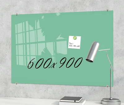 Скляна маркерна не магнітна дошка S-Mix 90-60 SM 900х600 мм М'ятна