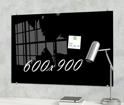 S-Mix Скляна маркерна не магнітна дошка 900*600 мм Чорна 90-60 SCH