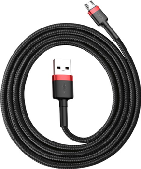 Кабель Baseus Cafule Cable USB For Micro 2.4A 1 м Красный+Черный (CAMKLF-B91) 