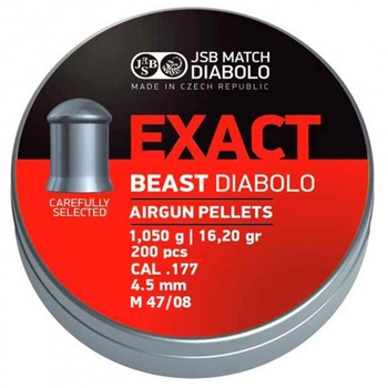 Пули пневм JSB Diabolo Exact Beast Кал 4.52 мм Вес 1.05 г 200 шт/уп 14530571