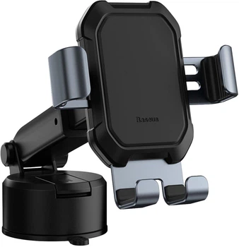 Автоутримувач для телефону Baseus Tank gravity car mount holder with suction base Tarnish Чорний (SUYL-TK01)