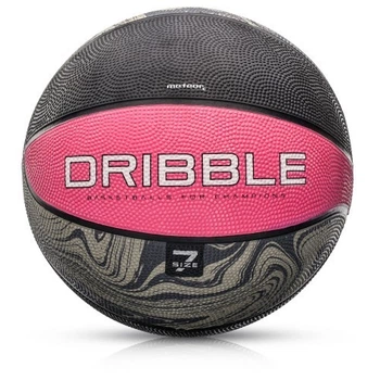 Мяч баскетбольный METEOR DRIBBLE (размер 7, серый / розовый)