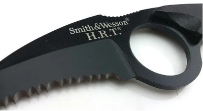 Охотничий нож керамбит нескладной для кемпинга рыбалки Smith & Wesson SWHRT2 Черный