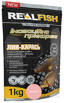 Прикормка RealFish 1кг Карась - Линь Творог РеалФиш,61032
