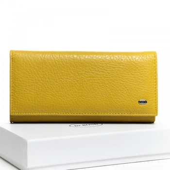 Гаманець із натуральної шкіри Classic DR. BOND W1-V yellow