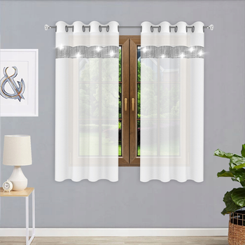 Вуальова тюль із цирконом Kjfirany 140 х 160 см (CNP DIAM)