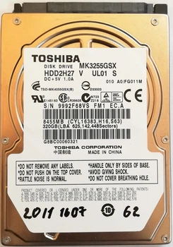 Жесткий диск для ноутбука Toshiba 320GB 2.5" 8MB 5400rpm (MK3255GSX) SATAII 3Gb/s Б/У