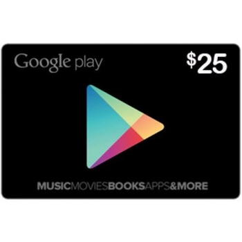 Подарочная карта Google Play Gift Card на сумму 25 USD, US-регион
