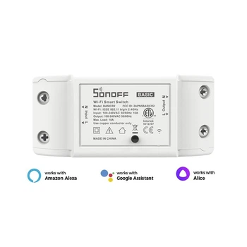 WiFi реле Sonoff Basic R2 для розумного будинку (вимикач, выключатель для умного дома, eWeLink)