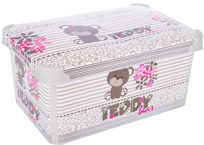 Контейнер для зберігання з кришкою Violet House 16х34х23 см Сірий (0647 DECOR TEDDY з/кр. 10 л)