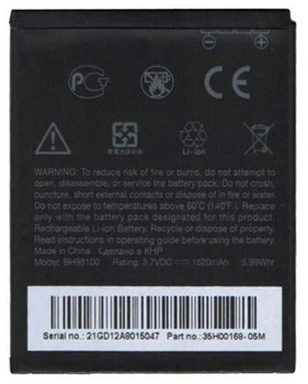 Аккумулятор для HTC BH98100, BA S910, Desire SV T326e 1620mAh