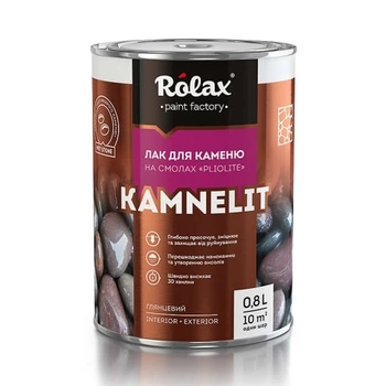 Лак для каменю Rolax Kamnelit ефект мокрого каменю глянцевий 0.8 л