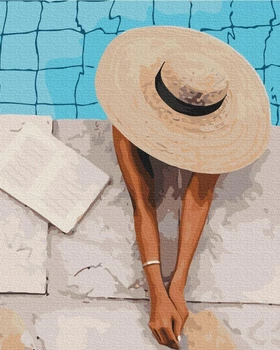 Картина по номерам "Лето в шляпке" BrushMe холст на подрамнике 40x50см BS51750