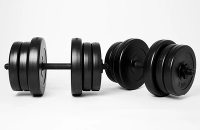 Гантели композитные 7FIT 2x20кг с черным грифом