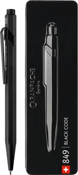 Ручка шариковая Caran d'Ache 849 BLACK CODE Чёрная в подарочном футляре/Стержень 1 мм Чёрный (7630002342612)