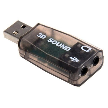 Внешняя звуковая карта Epik USB 5.1 3D Sound card Black