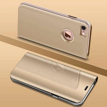 Чехол Mirror для iPhone 5 / 5s / SE книжка зеркальный Clear View Gold