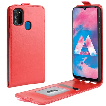 Чехол IETP для Samsung Galaxy M21 / M215 флип вертикальный кожа PU красный