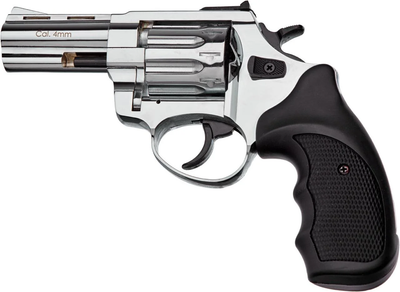 Револьвер флобера STALKER 3 "4 мм Нікель. Чорний Пластик