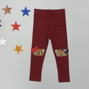 Лосины "Котята" Timi kids для девочки 74-80 см Бордовые 18526