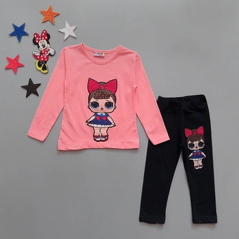 Костюм LOL Hacali kids для девочки 86-92 см Персиковый с темно-синим 17744