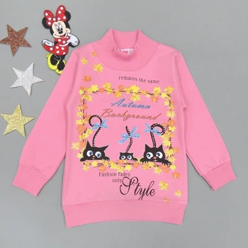 Утепленный свитшот "Котята" Lily kids для девочки 92 см Розовый 15713