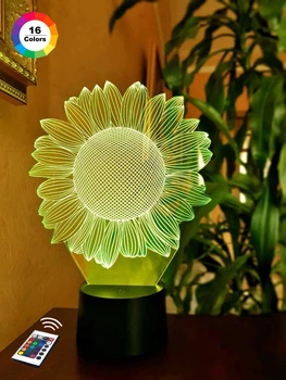 3D світильник нічник "Соняшник" 3DTOYSLAMP