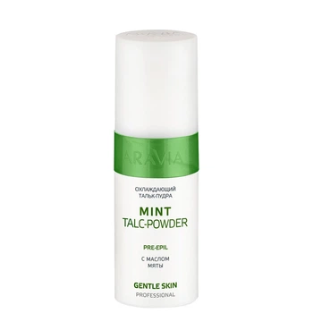 Охлаждающий тальк-пудра Aravia Gentle Skin Mint Talc Powder с маслом мяты 150 мл (1094)