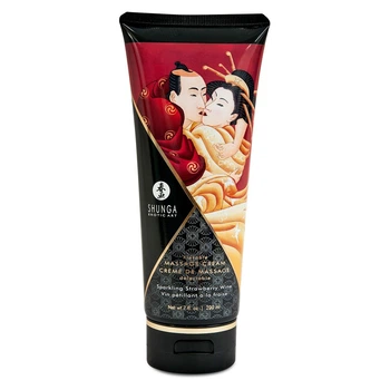 Їстівний масажний крем Shunga Kissable Massage Cream - Sparkling Strawberry Wine (200 мл)