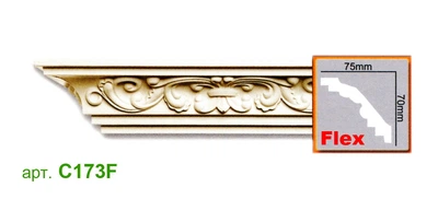 Карниз Gaudi гибкий C173F (70x75)мм