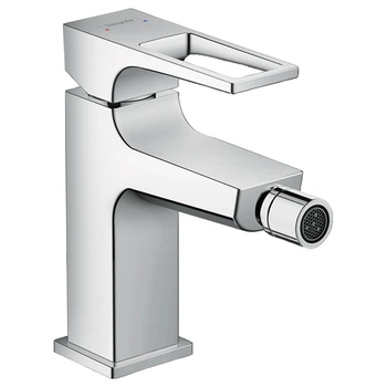 Змішувач для гігієнічного душу HANSGROHE METROPOL на біде одноважільний хром латунь з донним клапаном 74520000