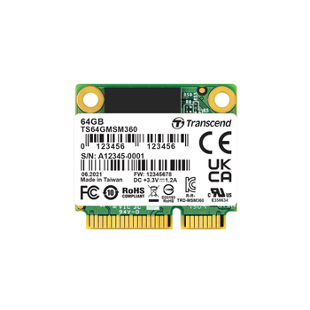 Твердотельный накопитель SSD 64GB mSATA mini MSM360, MLC Transcend (TS64GMSM360)