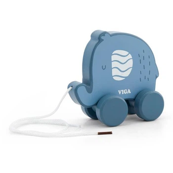 Деревянная каталка Viga Toys PolarB Слоник, на веревочке (44004)