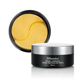 Гидрогелевые патчи под глаза от темных кругов и отеков JM Solution Honey Luminous Royal Propolis Eye Patch Black с прополисом, 60 шт