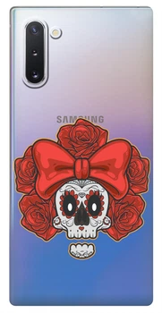 Силиконовый чехол iSwag для Samsung Galaxy Note 10 Готический череп (M5749)