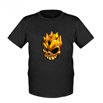 Дитяча футболка Stedman Standoff - Gold Skull M Чорний