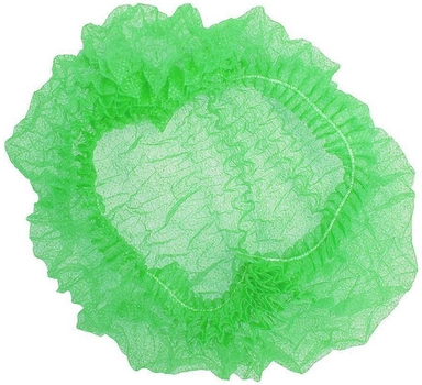 Шапочка одноразова на одній резинці Polix PRO&MED (100 шт в упаковці) Спанбонд Зелена