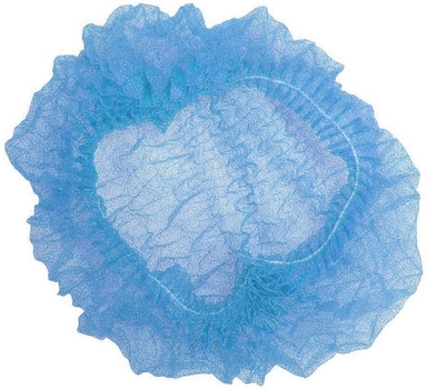 Шапочка-берет одноразовая на одной резинке Polix PROMED (100шт в упаковке) Спанбонд Синяя