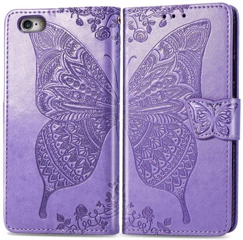 Чохол Butterfly для iPhone 6 Plus / 6s Plus Книжка шкіра PU бузковий Без бренду