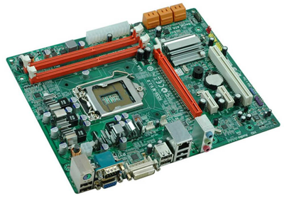 Материнская плата ECS H55H-M (s1156, Intel H55, PCI-Ex16), б/в